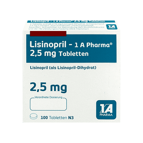 Lisinopril - 1 A Pharma 2,5 mg